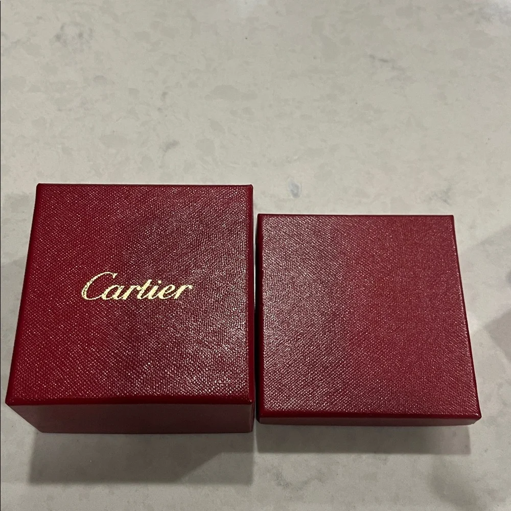 Cartier Red and Gold Ring Box - Picture 2 of 6
